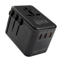123inkt reisadapter/oplader 45W met 1 USB A + 3 USB-C  390044