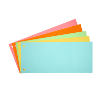 123inkt scheidingsstrook 105 x 240 mm assorti (500 stuks) schdstrk5C 301777