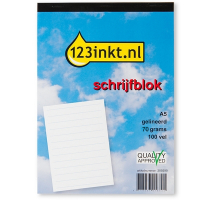 123inkt schrijfblok A5 gelinieerd 70 grams 100 vel K-5505C 300290