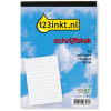 123inkt schrijfblok A6 gelinieerd 70 grams 100 vel K-5506C 300292 - 1