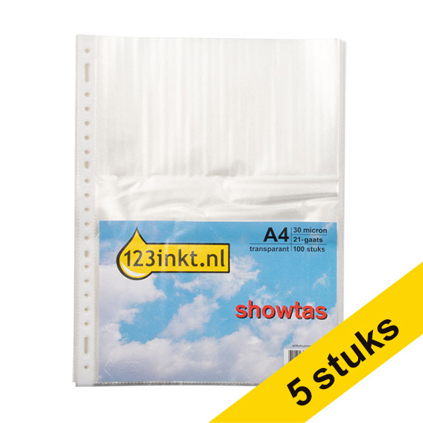 123inkt showtas transparant A4 21-gaats 30 micron (500 stuks)  301214 - 1