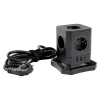 123inkt stekkerblok met 5 stopcontacten en 3 USB zwart (2 meter) TP-VE3U5E 390028 - 3