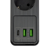 123inkt stekkerdoos met 5 stopcontacten en 3 USB zwart (2 meter) 390029 - 3