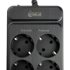 123inkt stekkerdoos met 6 stopcontacten en 4 USB zwart (2 meter) TP-FS4U6E-C 390030 - 2