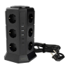 123inkt stekkerdoos toren met 12 stopcontacten en 5 USB zwart (2 meter) TP-VA5U12E-PD 390027 - 1