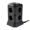 123inkt stekkerdoos toren met 8 stopcontacten en 4 USB zwart (2 meter) TP-VA4U8E-PD 390026 - 3