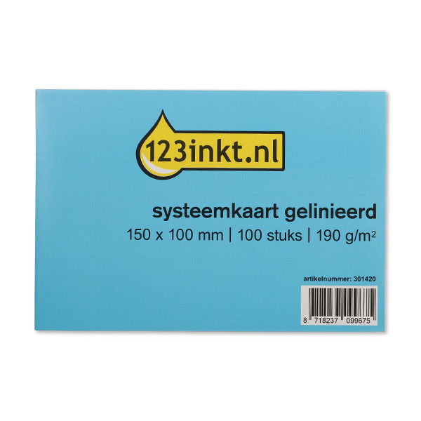 123inkt systeemkaart gelinieerd 150 x 100 mm (100 stuks) 13802XC K-6102C 301420 - 1