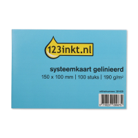 123inkt systeemkaart gelinieerd 150 x 100 mm (100 stuks) 13802XC K-6102C 301420
