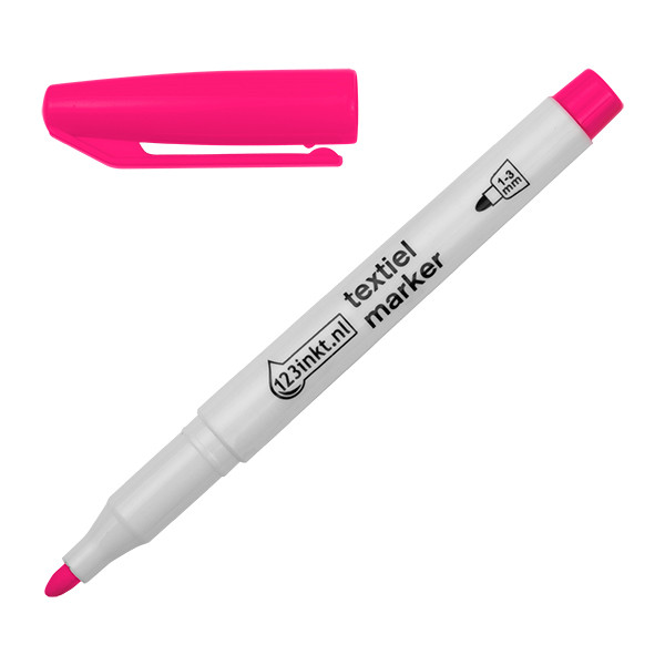 123inkt textielmarker fuchsia (1 - 3 mm rond) 1047009C 33308 300847 - 1