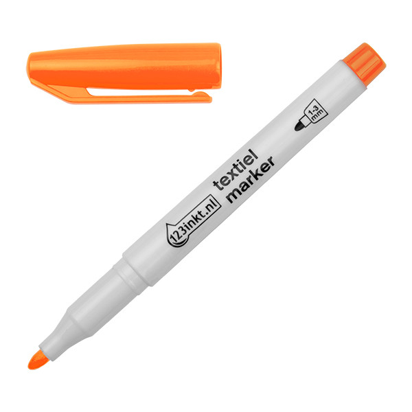 123inkt textielmarker oranje (1 - 3 mm rond) 1047006C 33305 300844 - 1