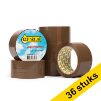 123inkt verpakkingstape bruin 50 mm x 66 m (36 rollen) 301383