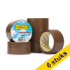 123inkt verpakkingstape bruin 50 mm x 66 m (6 rollen)