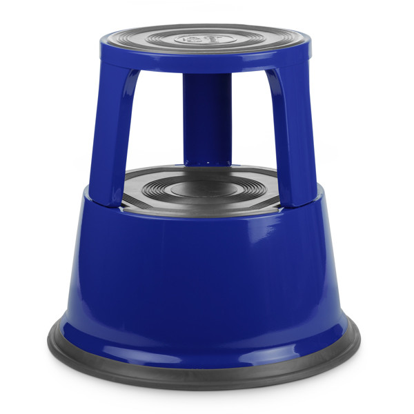 123inkt verrijdbare opstapkruk metaal blauw 300412 - 1