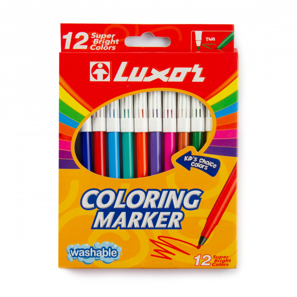 123inkt viltstiften in kartonnen etui (12 stuks) 4-15-12C 300302 - 