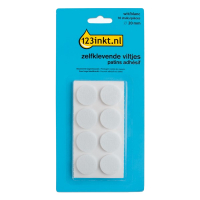 123inkt vloerglijders rond wit 20 mm (16 stuks) 301006