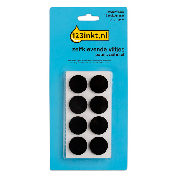 123inkt vloerglijders rond zwart 20 mm (16 stuks) 301005 - 1