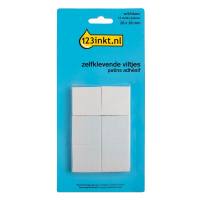 123inkt vloerglijders vierkant wit 28 mm (12 stuks) 301010