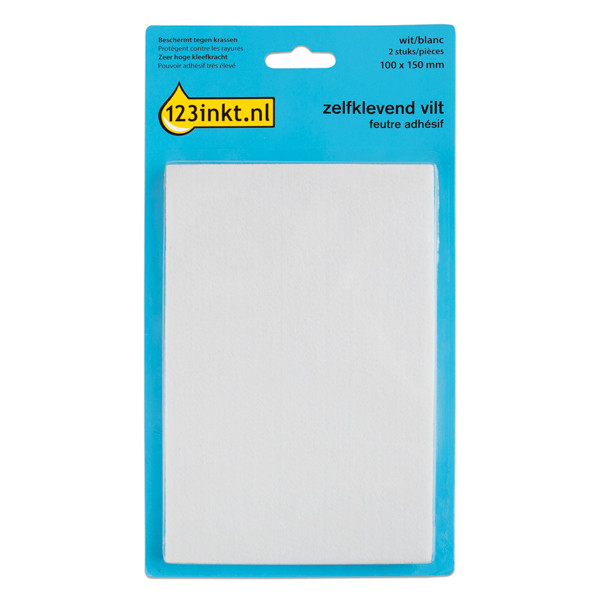 123inkt vloerglijders wit 100 mm x 150 mm (2 stuks) 301014 - 1