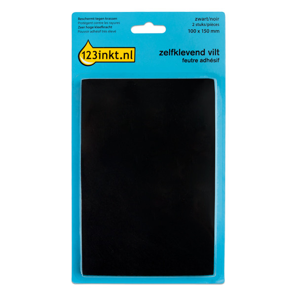 123inkt vloerglijders zwart 100 mm x 150 mm (2 stuks) 301013 - 1