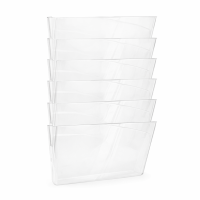 123inkt wandfolderhouder transparant 6 vaks landscape 302754