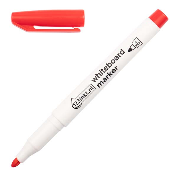 123inkt whiteboard marker rood (1 mm rond) 4-361002C 4-366002C 841840C 9581691C 300888 - 1