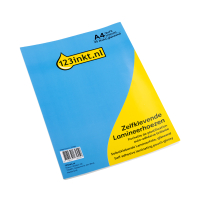 123inkt zelfklevende lamineerhoes A4 glanzend 2x75 micron (25 stuks)