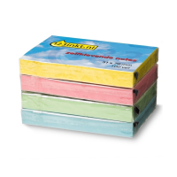 123inkt zelfklevende notes multipack 51 x 76 mm (geel/groen/blauw/roze)  300066