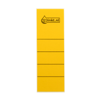 123inkt zelfklevende rugetiketten breed 61 x 191 mm geel (10 stuks) 16420015C 301655
