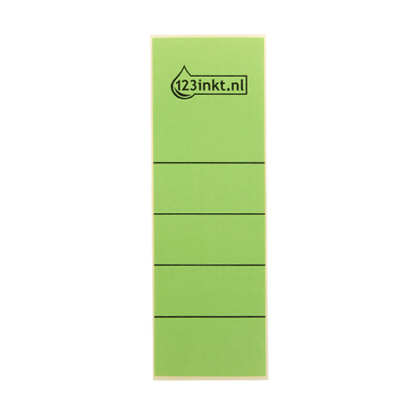 123inkt zelfklevende rugetiketten breed 61 x 191 mm groen (10 stuks) 16420055C 301657 - 1