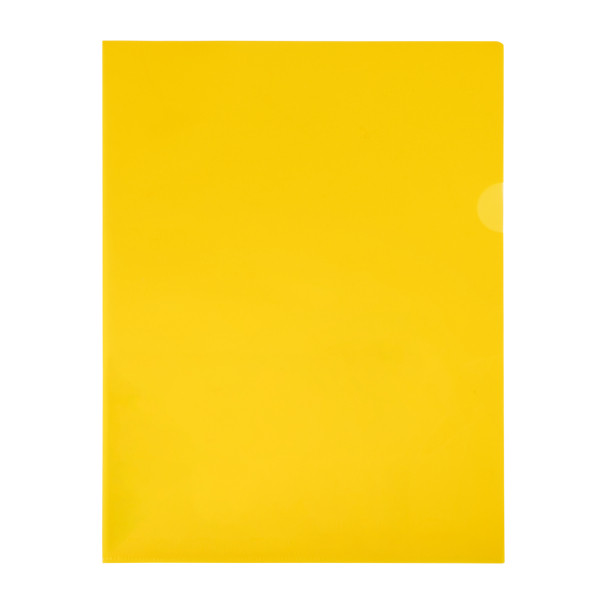 123inkt zichtmap geel transparant A4 120 micron (100 stuks) 54842C 390550 - 1