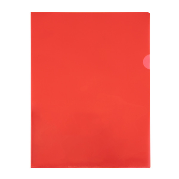 123inkt zichtmap rood transparant A4 120 micron (100 stuks) 54834C 390551 - 1