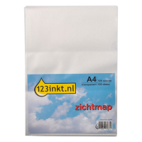 123inkt zichtmap transparant A4 105 micron (100 stuks) 54832C 627496C 300446