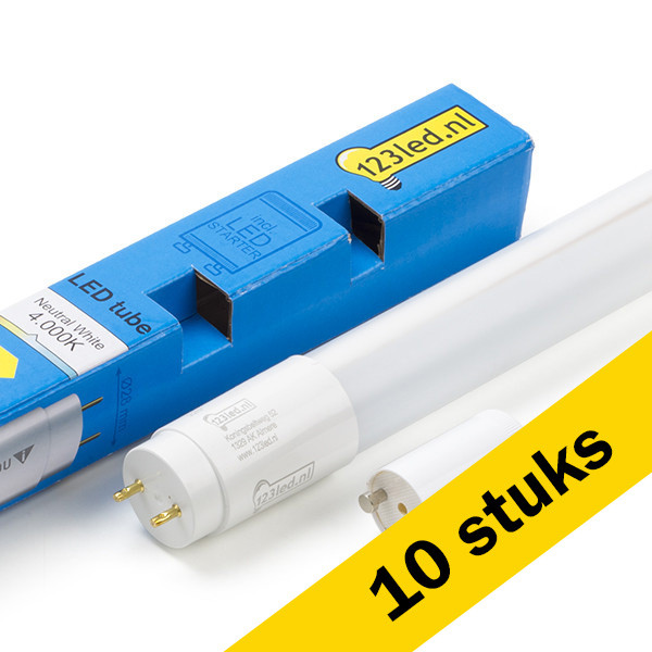 Aanbieding: 10x 123led T8 TL-buis 60 cm | 4000K | 1125 lumen (7.5W) LDR08601 - 1