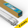 Aanbieding: 4x 123led LED TL armatuur 150 cm incl. TL buizen 4000K (840) 5280 lumen IP65 2x 22W LDR08818 - 1
