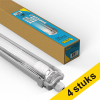 Aanbieding: 4x 123led LED TL armatuur 60 cm incl. TL buis 4000K (840) 1080 lumen IP65 9W (18W) LDR08803 - 1