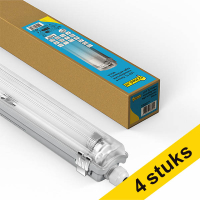 Aanbieding: 4x 123led LED TL armatuur 60 cm incl. TL buis 4000K (840) 1110 lumen High Efficiency IP65 6W (18W) LDR08821