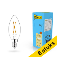 Aanbieding: 6x 123led E14 Filament led-lamp kaars dimbaar 4.5w (40W)