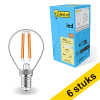 Aanbieding: 6x 123led E14 filament led-lamp kogel dimbaar 2700K 4.5W (40W) LDR01895 - 1