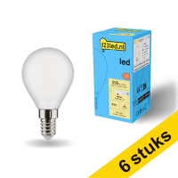 Aanbieding: 6x 123led E14 led-lamp kogel mat dimbaar 4000K 2.5W (25W)
