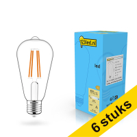 Aanbieding: 6x 123led E27 filament led-lamp edison dimbaar 7w (60w)