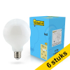 Aanbieding: 6x 123led E27 led-lamp globe mat dimbaar 7w (60w) LDR02101 - 1