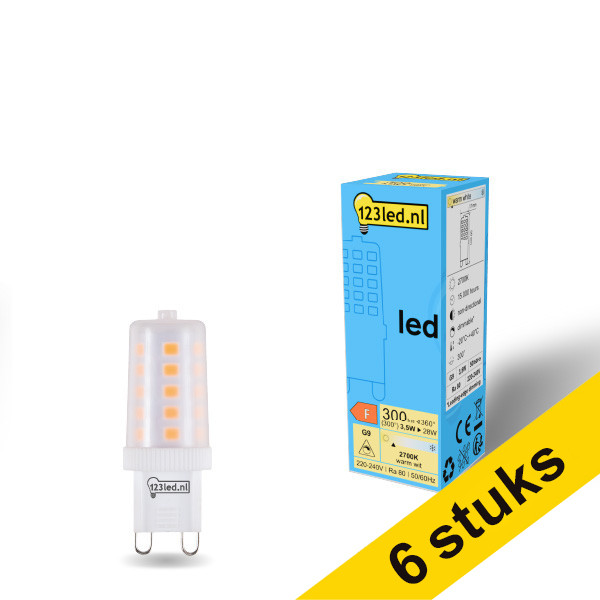 Aanbieding: 6x 123led G9 led-capsule mat dimbaar 3.5W (28W) LDR01957 Aanbieding: 6x 123led G9 led-capsule mat dimbaar 3.5W (28W) LDR01957 - 1