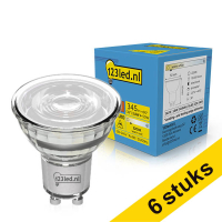 Aanbieding: 6x 123led GU10 LED spot | 2200K | Dimbaar | 3.8W (50W)