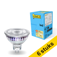 Aanbieding: 6x 123led GU5.3 led-spot dimbaar 7.5W (50W)