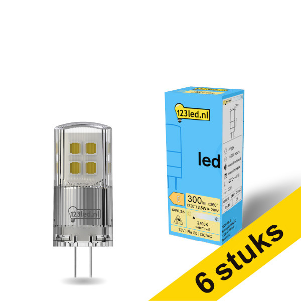 Aanbieding: 6x 123led GY6.35 led-capsule 2.5W (28W) LDR01945 - 1