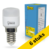 Aanbieding: 6x 123led LED lamp E14 | Buis T26 | Mat | 2700K | 1.3W (16W)