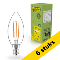 Aanbieding: 6x 123led LED lamp E14 | Kaars C35 | Ultra Efficient | Filament | Helder | 2700K | 2.2W (40W)