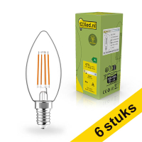 Aanbieding: 6x 123led LED lamp E14 | Kaars C35 | Ultra Efficient | Filament | Helder | 2700K | 2.2W (40W)