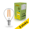 Aanbieding: 6x 123led LED lamp E14 Kogel G45 Ultra Efficient Filament Helder 2700K 2.2W (40W) LDR02395 - 1