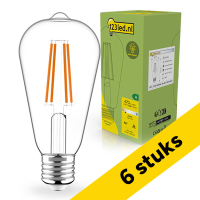 Aanbieding: 6x 123led LED lamp E27 | Edison ST64 | Ultra Efficient | Filament | Helder | 2700K | 2.2W (40W)